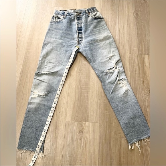 Redone vintage levi’s 501 high rise skinny jeans cropped - Picture 5 of 13